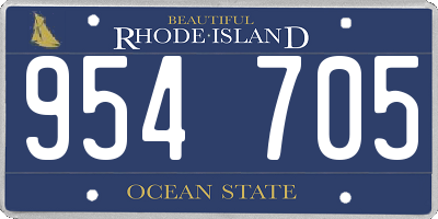 RI license plate 954705