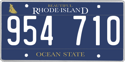 RI license plate 954710