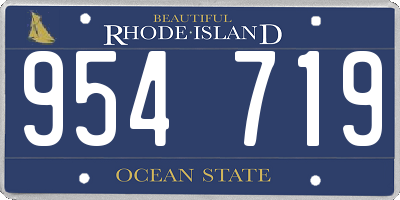 RI license plate 954719