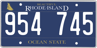 RI license plate 954745