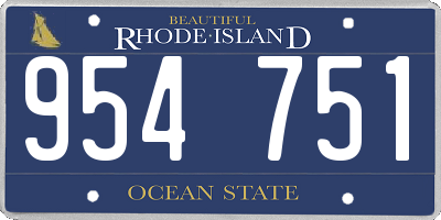 RI license plate 954751