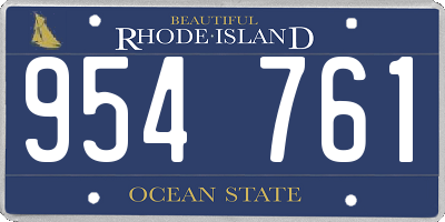 RI license plate 954761