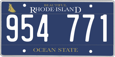 RI license plate 954771
