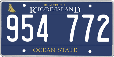 RI license plate 954772