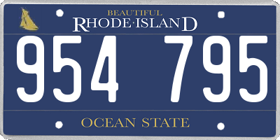 RI license plate 954795