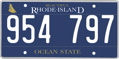 RI license plate 954797