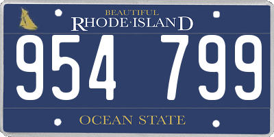 RI license plate 954799