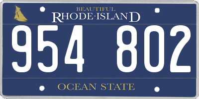 RI license plate 954802