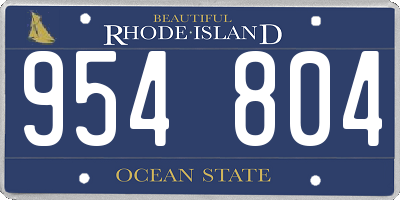 RI license plate 954804