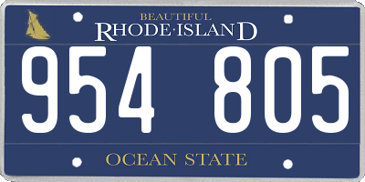 RI license plate 954805