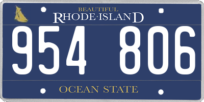 RI license plate 954806
