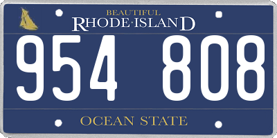 RI license plate 954808
