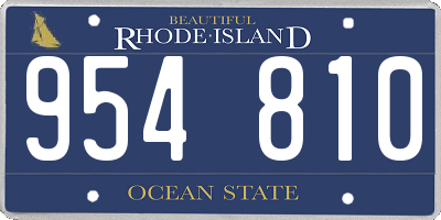 RI license plate 954810