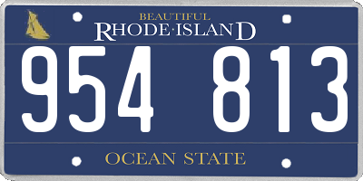 RI license plate 954813
