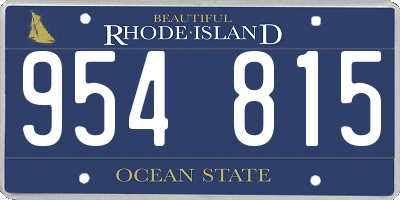 RI license plate 954815