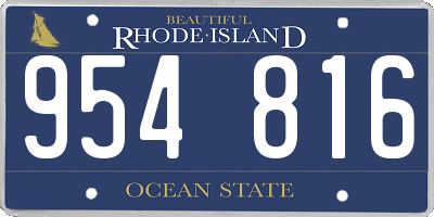 RI license plate 954816