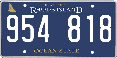 RI license plate 954818