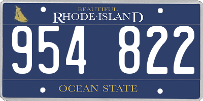 RI license plate 954822