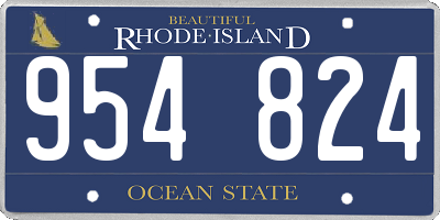 RI license plate 954824