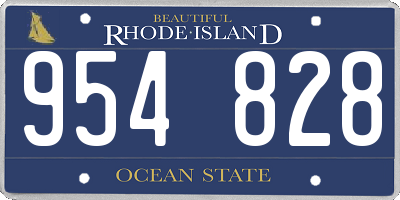 RI license plate 954828