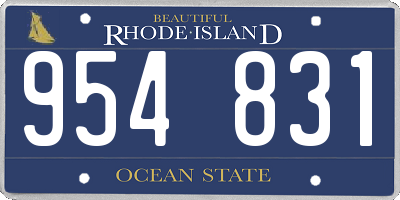 RI license plate 954831
