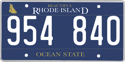RI license plate 954840
