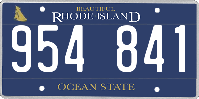 RI license plate 954841