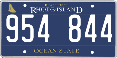 RI license plate 954844