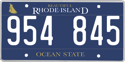 RI license plate 954845