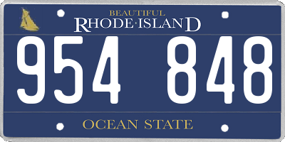 RI license plate 954848