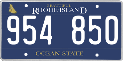 RI license plate 954850