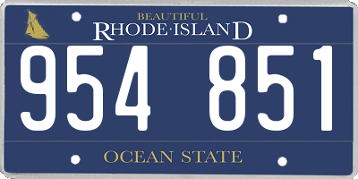 RI license plate 954851