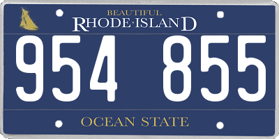 RI license plate 954855