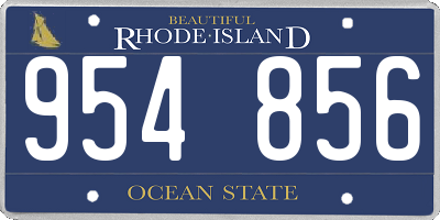 RI license plate 954856