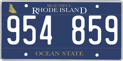 RI license plate 954859
