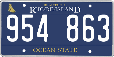 RI license plate 954863