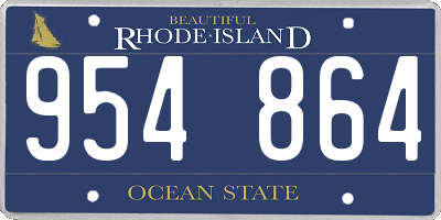 RI license plate 954864
