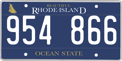 RI license plate 954866