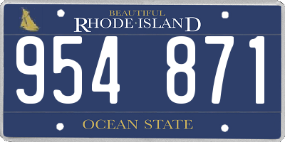 RI license plate 954871