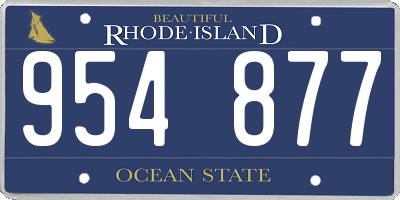 RI license plate 954877