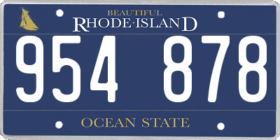 RI license plate 954878
