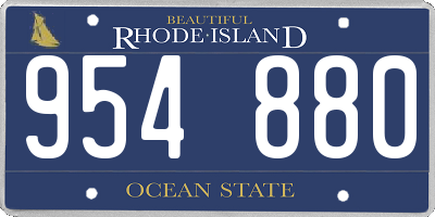 RI license plate 954880