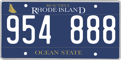 RI license plate 954888