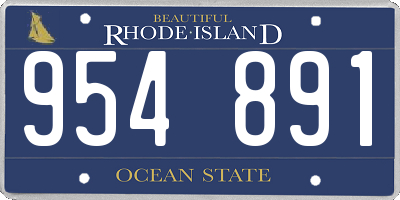 RI license plate 954891