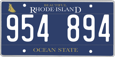 RI license plate 954894