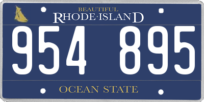 RI license plate 954895