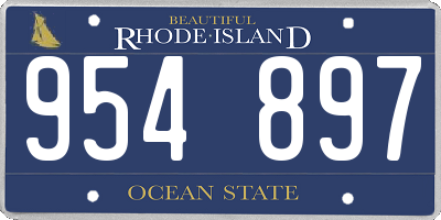 RI license plate 954897