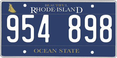 RI license plate 954898