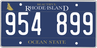 RI license plate 954899