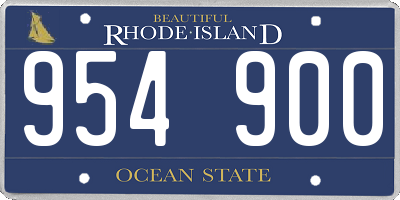RI license plate 954900